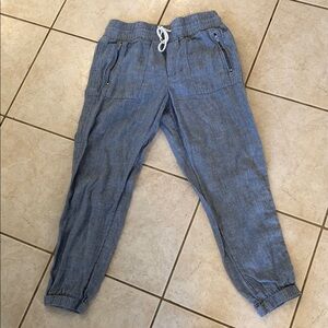 Women’s Athleta blue linen pants
